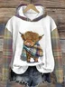 Women's Animal Spring/Fall Long Sleeve Casual Daily Hoodie