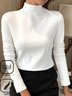 Women's Mock Neck Thermal Long Sleeve T-shirt