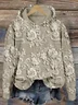 Women's 3D Flowers Spring/Fall Long Sleeve Vintage Daily Hoodie