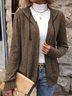 Women's Autumn Outerwear Casual Plain Long Sleeve Hoodie Jacket