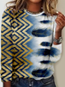 Women's Long Sleeve Tee T-shirt Spring/Fall Feather Jersey Crew Neck Daily Going Out Casual Top