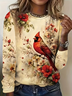 Women's Long Sleeve Tee T-shirt Spring/Fall Floral Jersey Crew Neck Daily Going Out Casual Top