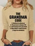 Women's Funny Grandma Code Long Sleeve Crew Neck T-Shirt