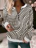 Women's Crew Neck Abstract Casual Spring/Fall Long Sleeve Sweatshirt