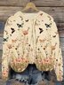 Women's Crew Neck Floral Casual Spring/Fall Cotton Long Sleeve Sweatshirt