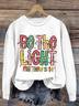 Women's Crew Neck Christmas Casual Spring/Fall Long Sleeve Sweatshirt