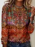 Women's Long Sleeve Tee T-shirt Spring/Fall Floral Jersey Crew Neck Daily Going Out Casual Top