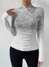 Women's Long Sleeve Blouse Spring/Fall Ombre Daily Going Out Casual Top