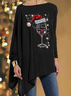 Women's Long Sleeve Blouse Spring/Fall Christmas Jersey Crew Neck Daily Going Out Casual Top