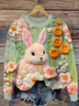 Women's Crew Neck Floral Casual Spring/Fall Long Sleeve Sweatshirt