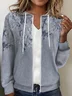 Women's Spring/Fall Outerwear Casual 3D Printing Long Sleeve Hoodie Jacket