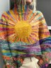 Women's Turtleneck Abstract Casual Spring/Fall Long Sleeve Sweatshirt
