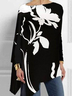 Women's Long Sleeve Blouse Spring/Fall Floral Jersey Crew Neck Daily Going Out Casual Top
