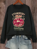 Women's Crew Neck Text Letters Casual Spring/Fall Long Sleeve Sweatshirt