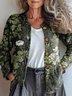 Women's Vintage Spring/Fall Ethnic Knitted Floral Cardigan