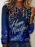 Women's Long Sleeve Tee T-shirt Spring/Fall Geometric Jersey Crew Neck Daily Going Out Casual Top