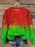 Women's Crew Neck Color Block Casual Spring/Fall Long Sleeve Sweatshirt