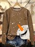 Women's Crew Neck Abstract Casual Spring/Fall Long Sleeve Sweatshirt