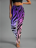 Women's Casual Zebra Jersey All Season Long Leggings
