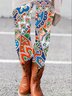 Women's Casual Ethnic Jersey All Season Long Leggings