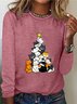 Women's Long Sleeve Tee T-shirt Spring/Fall Dog Jersey Crew Neck Daily Going Out Casual Top