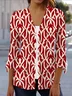 Women's Spring/Fall Outerwear Casual Floral Jersey Shawl Jacket
