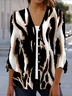 Women's Spring/Fall Outerwear Casual Zebra Jersey Shawl Jacket