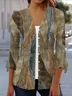Women's Spring/Fall Outerwear Casual Geometric Jersey Shawl Jacket