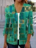 Women's Spring/Fall Outerwear Casual Geometric Jersey Shawl Jacket