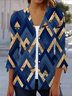 Women's Spring/Fall Outerwear Casual Geometric Jersey Shawl Jacket