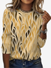 Women's Long Sleeve Tee T-shirt Spring/Fall Abstract Jersey Crew Neck Daily Going Out Casual Top