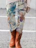 Women's Casual Floral Jersey All Season Long Leggings