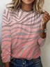 Women's Long Sleeve Tee T-shirt Spring/Fall Geometric Jersey Crew Neck Daily Going Out Casual Top
