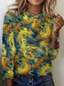 Women's Long Sleeve Tee T-shirt Spring/Fall Abstract Jersey Crew Neck Daily Going Out Casual Top