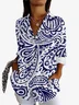 Women's Long Sleeve Shirt Spring/Fall Ethnic Shirt Collar Vacation Going Out Casual Top