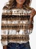 Women's Long Sleeve Tee T-shirt Spring/Fall Tie-Dye Pattern Jersey Crew Neck Daily Going Out Casual Top