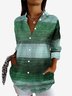 Women's Long Sleeve Shirt Spring/Fall Abstract Shirt Collar Vacation Going Out Casual Top