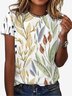 Women's Short Sleeve Tee T-shirt Summer Floral Jersey Crew Neck Daily Going Out Casual Top