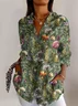 Women's Geometric Long Sleeve Shirt Spring/Fall Shirt Collar Daily Casual Top