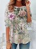 Women's Long Sleeve Tee T-shirt Spring/Fall Floral Jersey Crew Neck Daily Going Out Casual Top