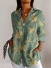 Women's Long Sleeve Shirt Spring/Fall Geometric Shirt Collar Daily Going Out Casual Top
