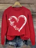 Women's Crew Neck Butterfly Printing Casual Spring/Fall Long Sleeve Sweatshirt
