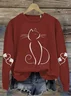 Women's Crew Neck Animal Casual Spring/Fall Long Sleeve Sweatshirt