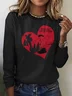 Women's Long Sleeve Tee T-shirt Spring/Fall Plaid Crew Neck Vintage Top