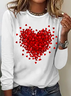 Women's Long Sleeve Tee T-shirt Spring/Fall Valentine's Day Crew Neck Vintage Top