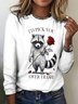Women's Long Sleeve Tee T-shirt Spring/Fall Plaid Crew Neck Vintage Top