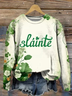 Women's Floral Crew Neck Printing Casual Spring/Fall Long Sleeve Sweatshirt