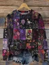 Women's Crew Neck Floral Printing Casual Spring/Fall Long Sleeve Sweatshirt