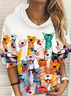 Women 3D Printing Spring/Fall Long Sleeve Vintage Daily Hoodie