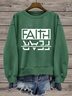 Women's Crew Neck Text Letters Printing Casual Spring/Fall Long Sleeve Sweatshirt